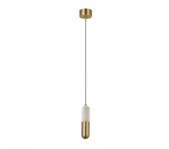 Pakabinamas šviestuvas Single light 7W 3000K Alabaster-Brass 2545 dimeriuojamas